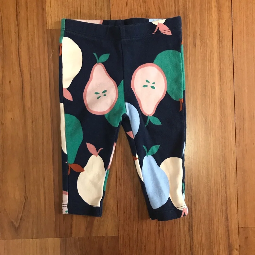 Carter's Pink Pear Graphic Bodysuit & Navy Pear Print Leggings